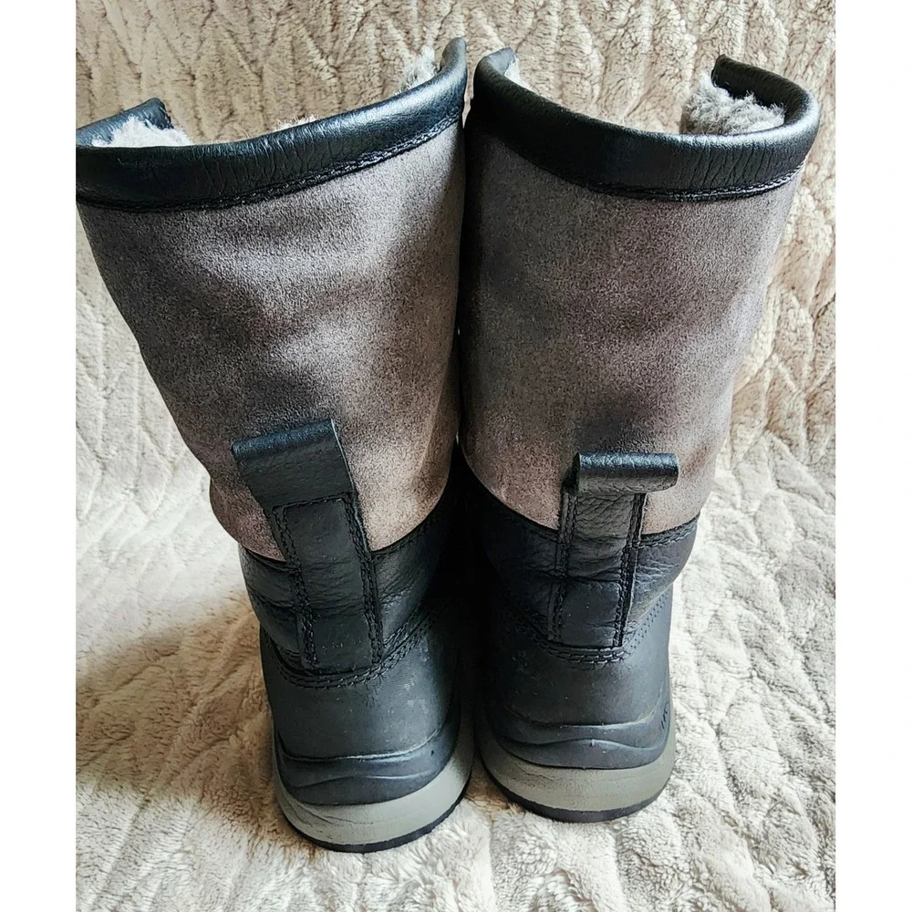 UGG Adirondack III Waterproof Black Grey Winter Boots Womens 8.5